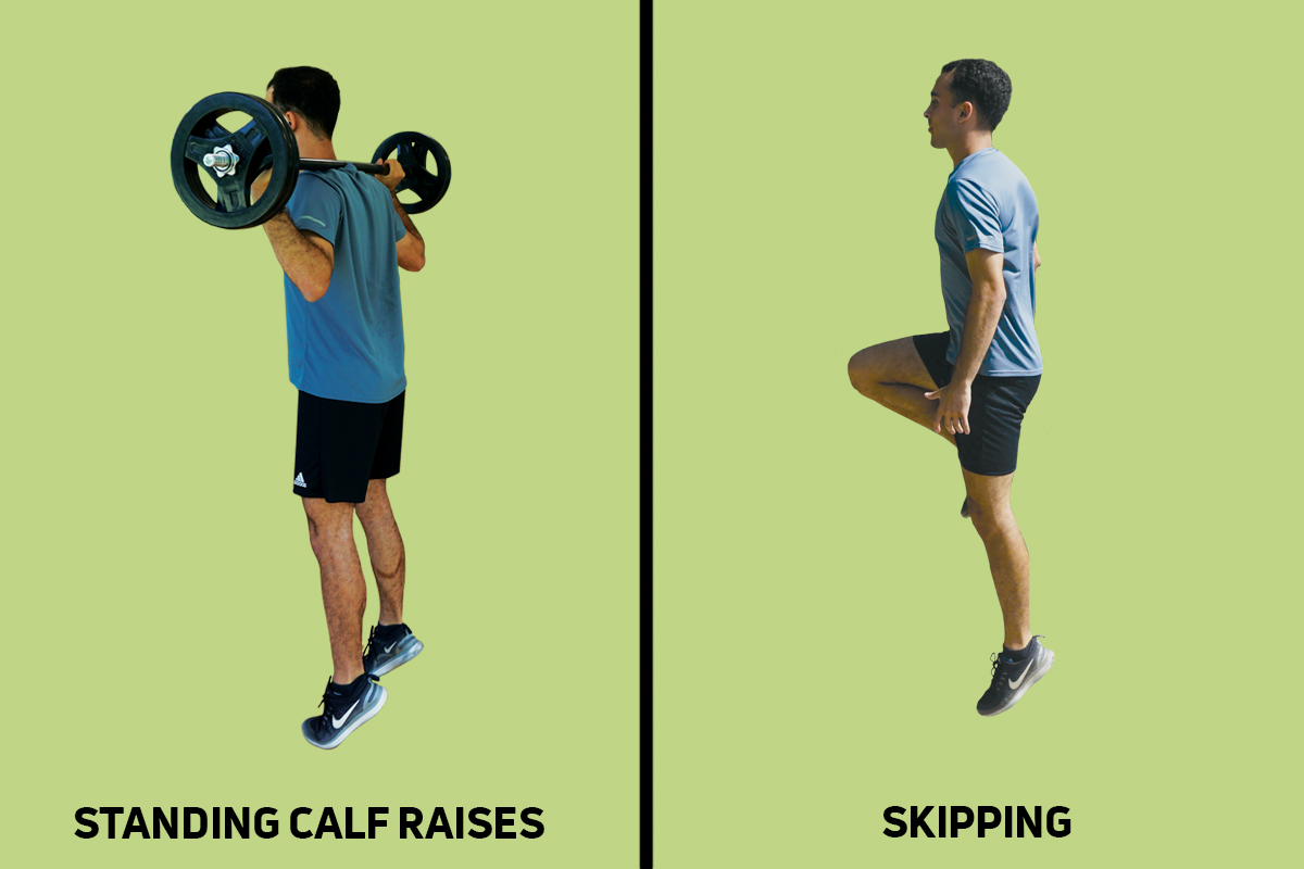 STANDING CALF RAISE + SKIPPING